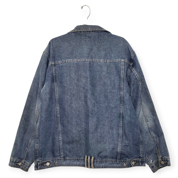 MARITHE FRANCOIS GIRBAUD Vintage Denim Jacket Large - Picture 2 of 10